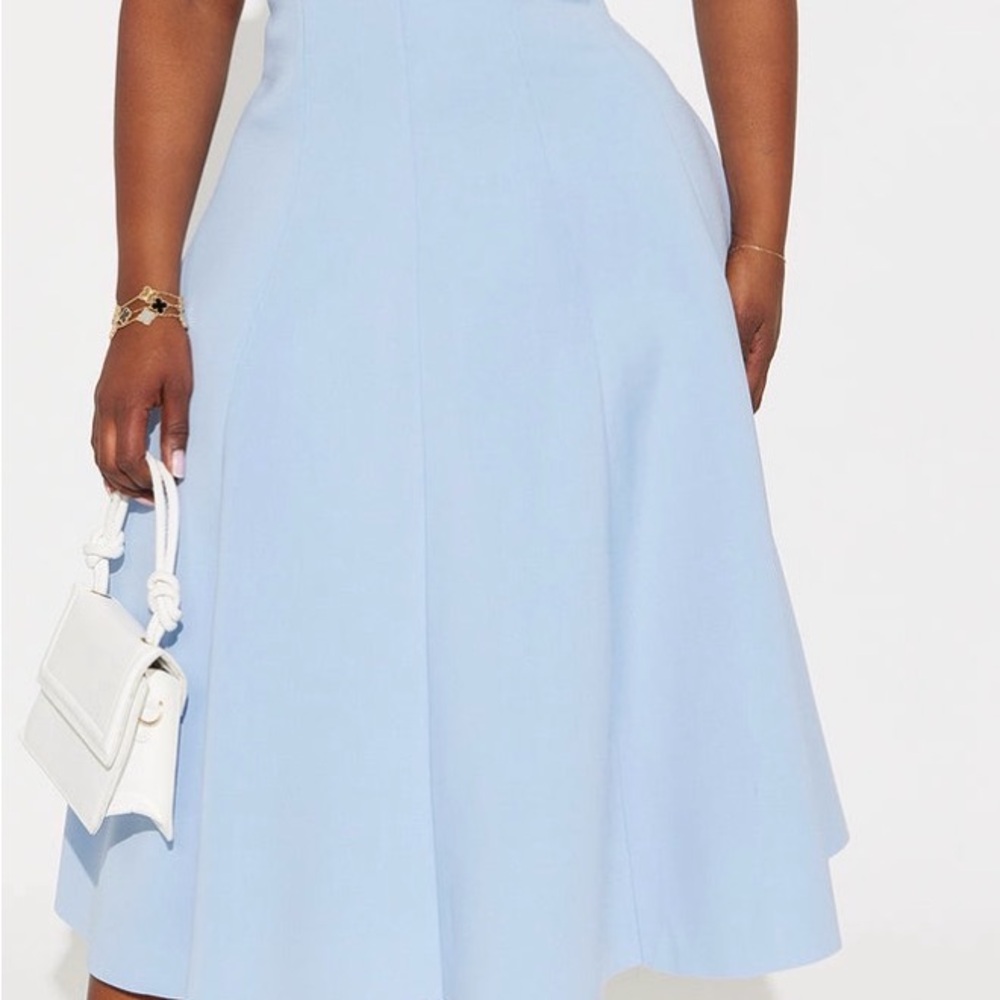 Elegant Light Blue Sunday Best Dress